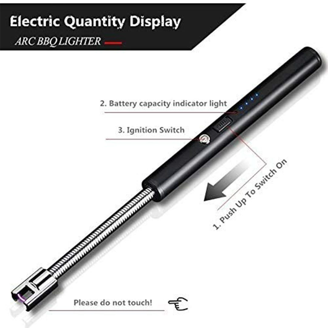 ولاعة قابلة للشحن بلازما بدون لهب - أسود