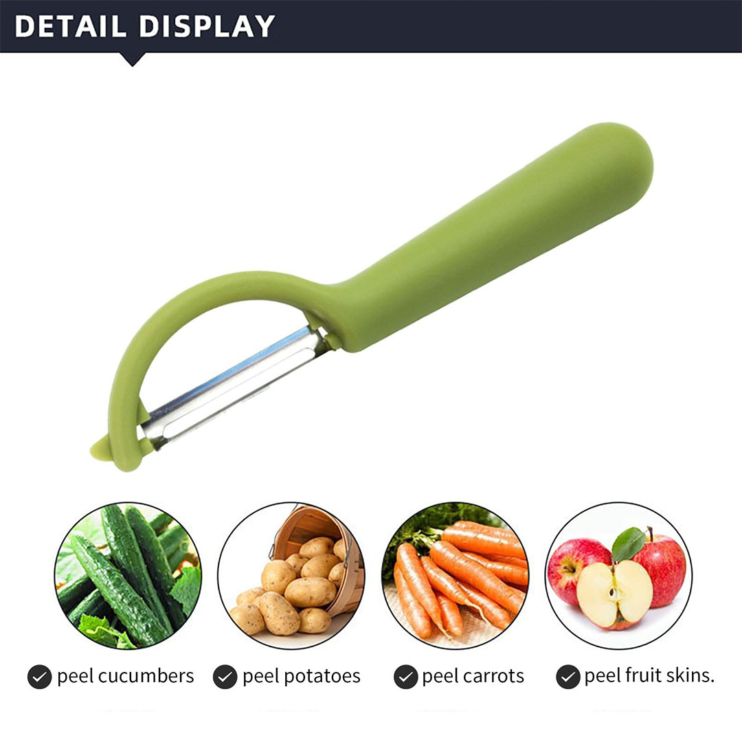 مقشرة خضروات وفواكة بلاستيك - أخضر