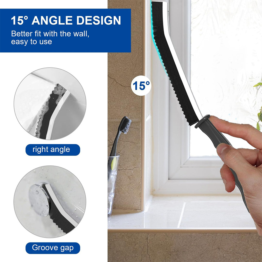 فرشة تنظيف الشقوق الضيقة - 2قطعه - أسود