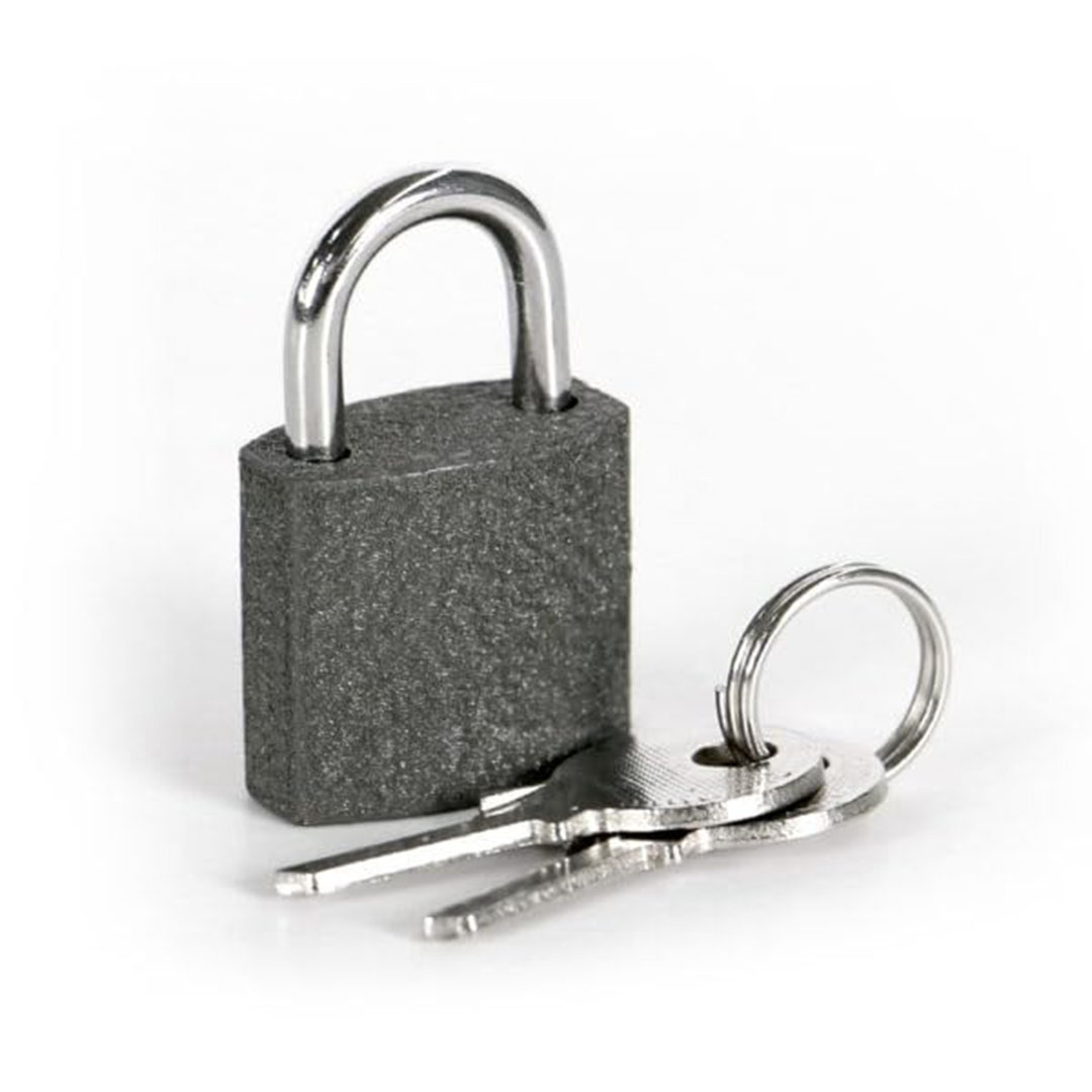 قفل شنط سفر 20 ملي - 2 مفتاح - أسود