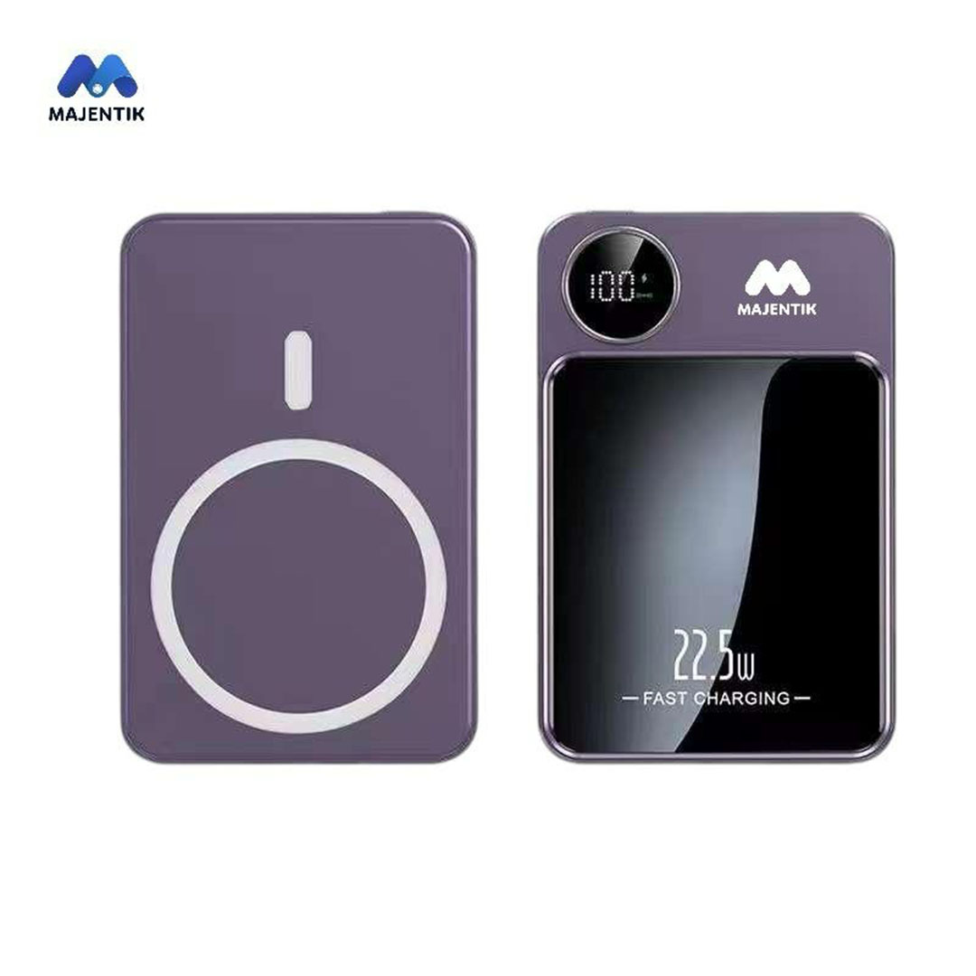 MJ-02 باور بانك لاسلكي - 10000 مللي أمبير - أسود