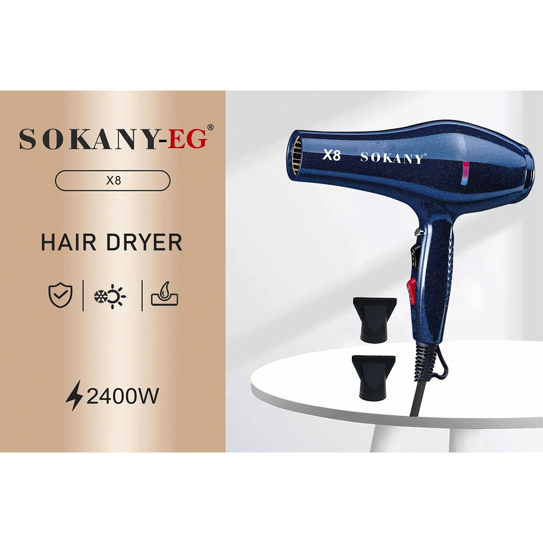 مجفف شعر سوكاني - 2400 وات - أسود - SK-X8