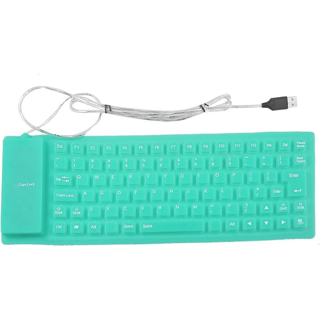 كيبورد سيليكون USB - أخضر