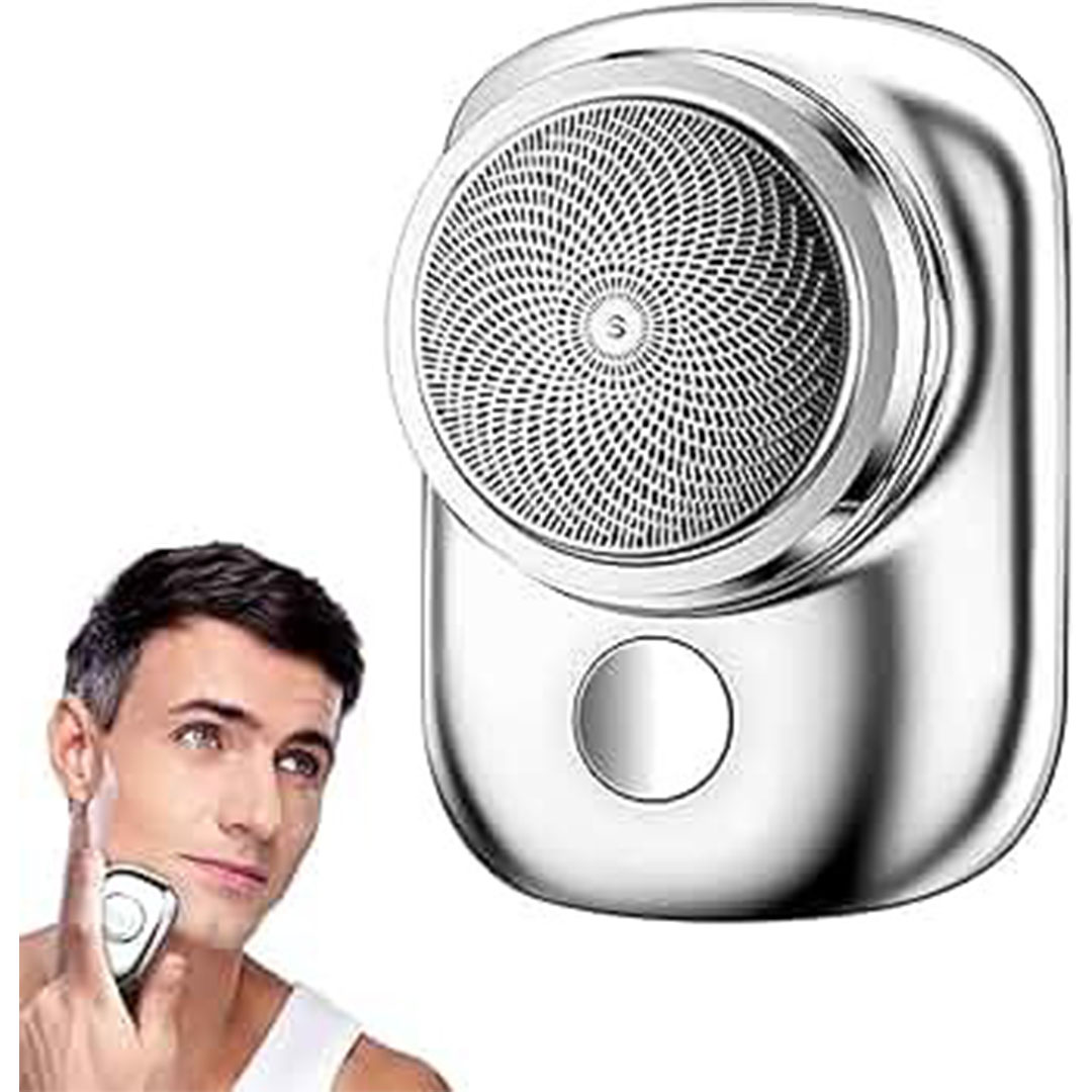 ماكينة حلاقة كهربائية صغيرة محمولة - فضي