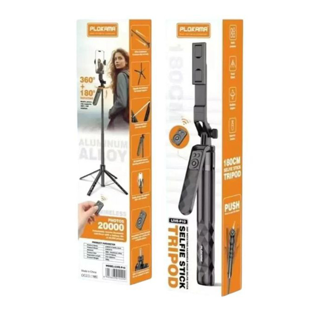 حامل ثلاثي القوائم لعصا سيلفي مع ريموت Live-P10
