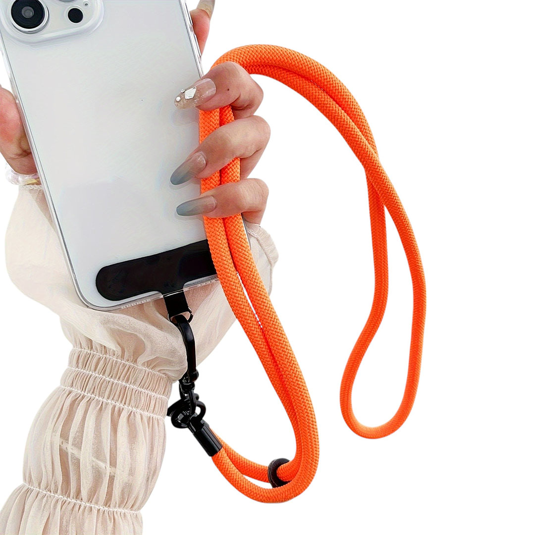 حبل تعليق موبايل كروس طويل - برتقالي
