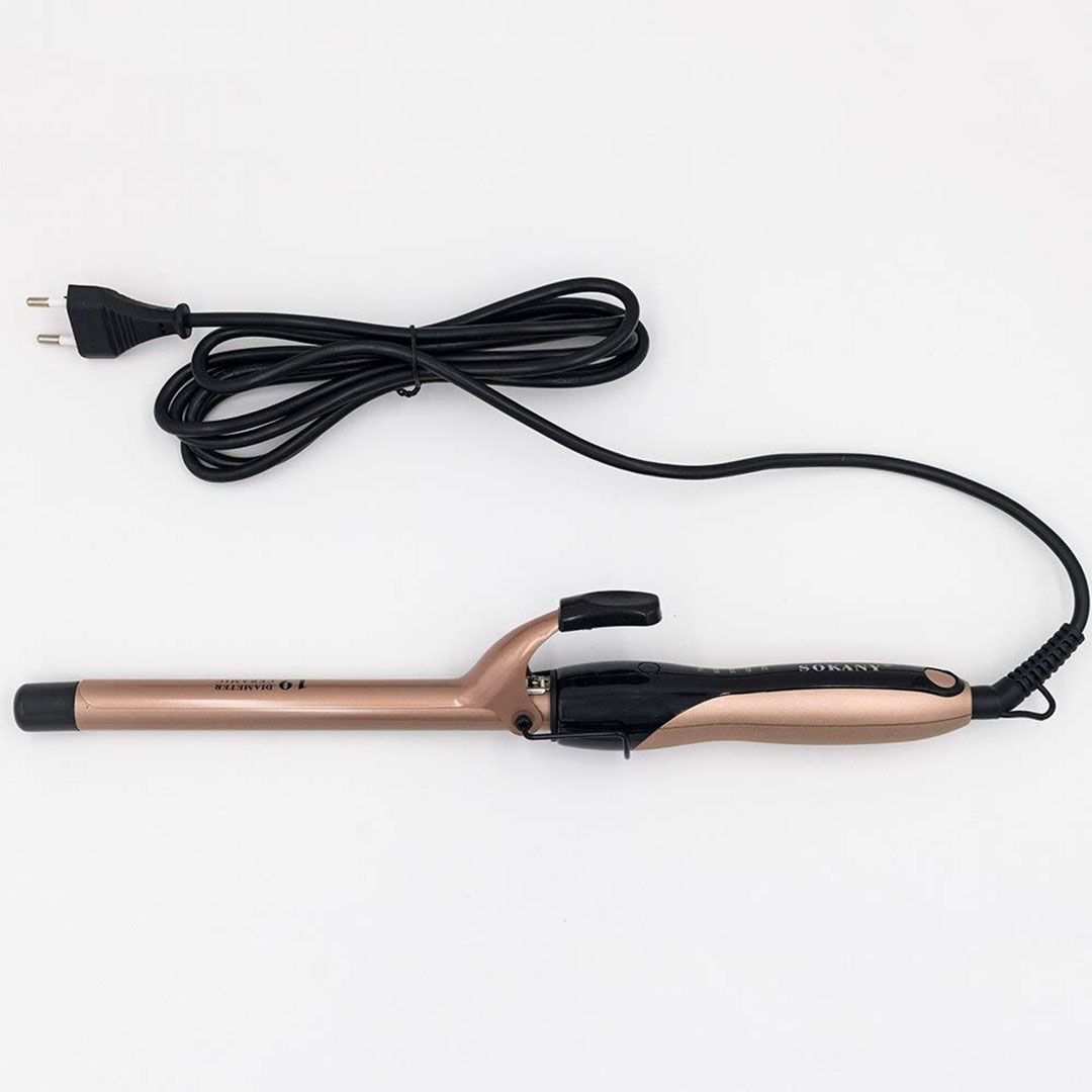 مكواة سوكاني للشعر الكيرلي - 19 ملم - ذهبي - CL-666