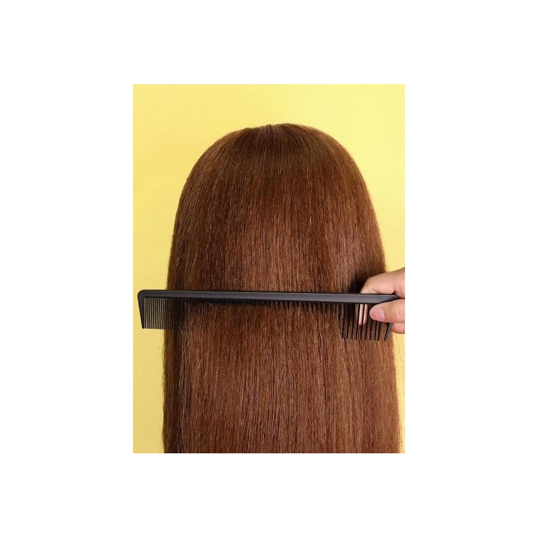 مشط شعر احترافي لفك تشابك الشعر من ألياف الكربون مقاوم للحرارة