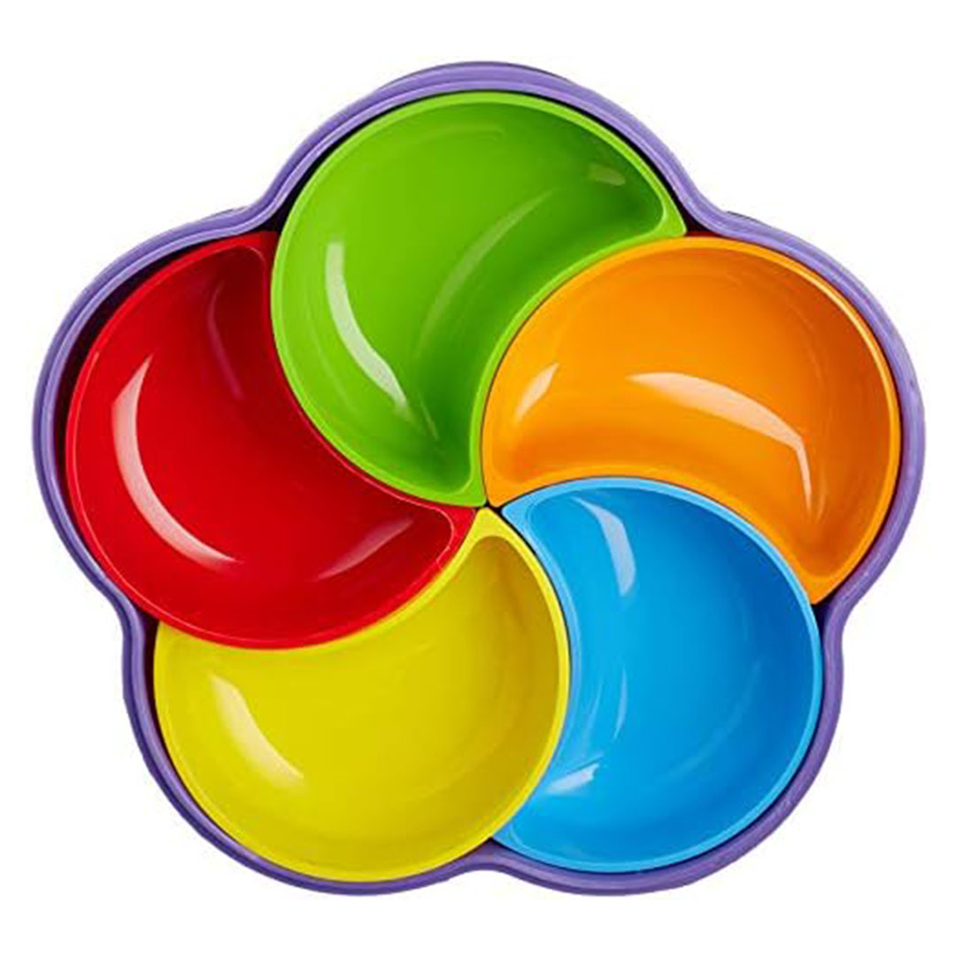 طبق تسالي مقسم - 5 أجزاء