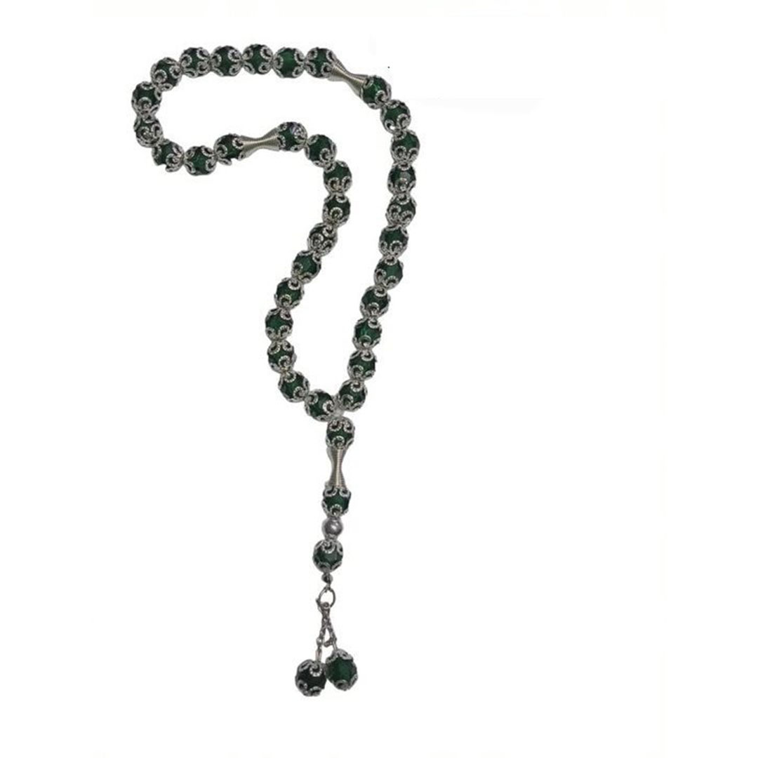 سبحة خرز - 33 حبة - أخضر