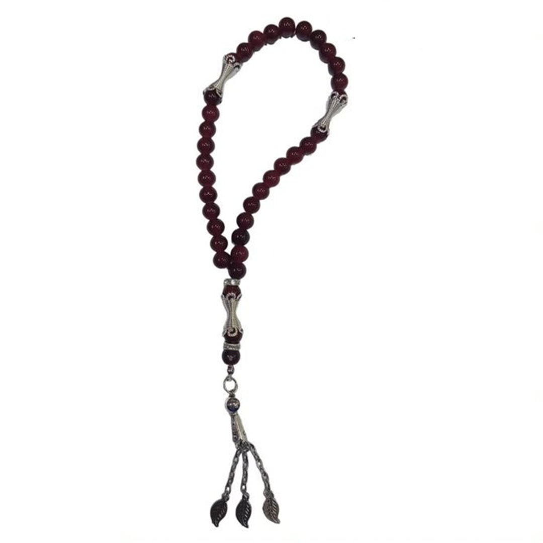 سبحة خرز - 33 حبة - نبيتي غامق