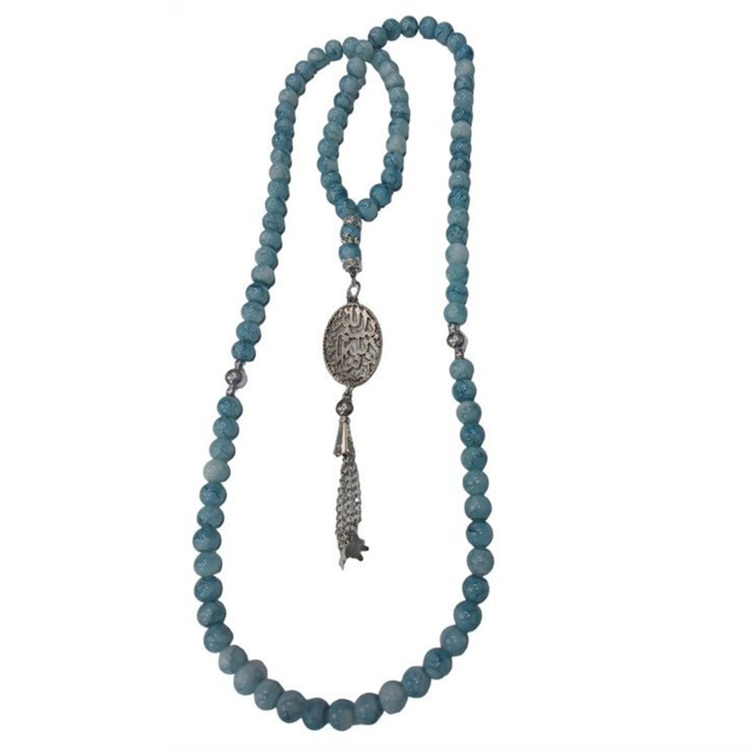 سبحة خرز - 99 حبة - لبني/أبيض