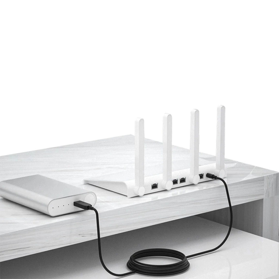 وصلة USB لتشغيل الراوتر من الباور بانك