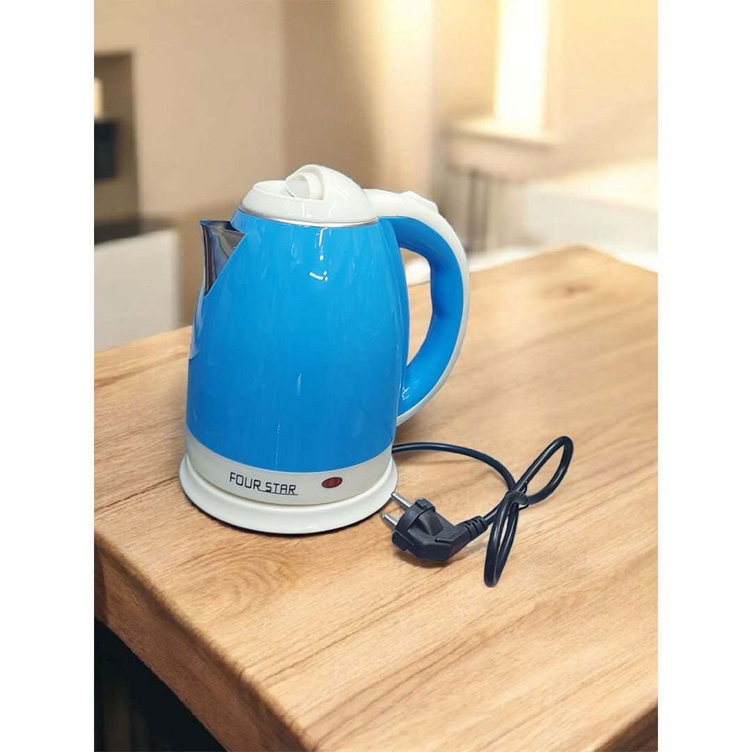 غلاية مياه كربائية من فور ستار - 1.8 لتر - أزرق