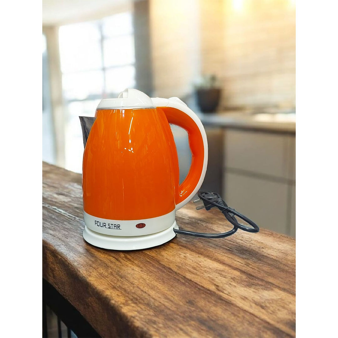 غلاية مياه كربائية من فور ستار - 1.8 لتر - برتقالي