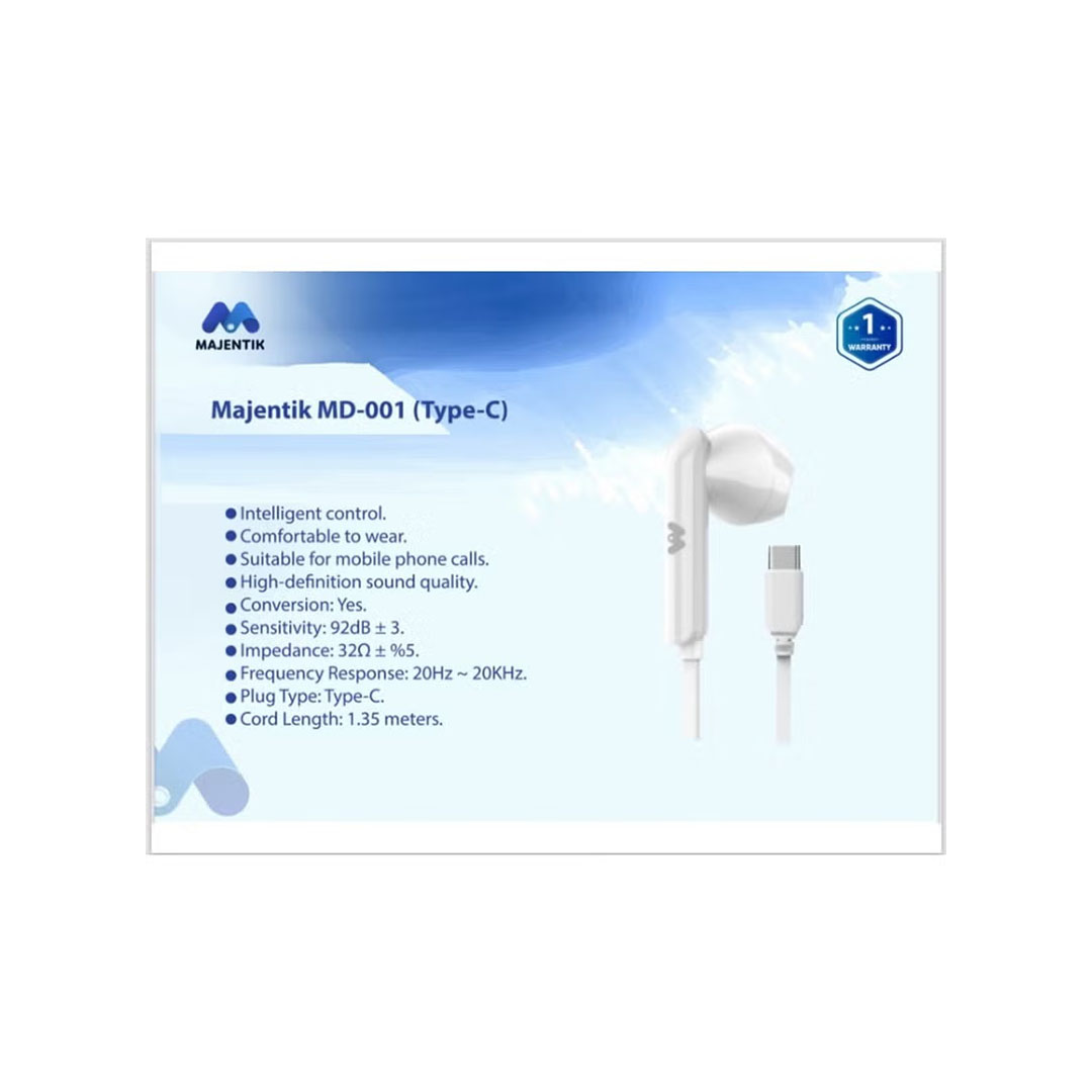 سماعة أذن سلكية تايب سي من ماجينتك - MD-001
