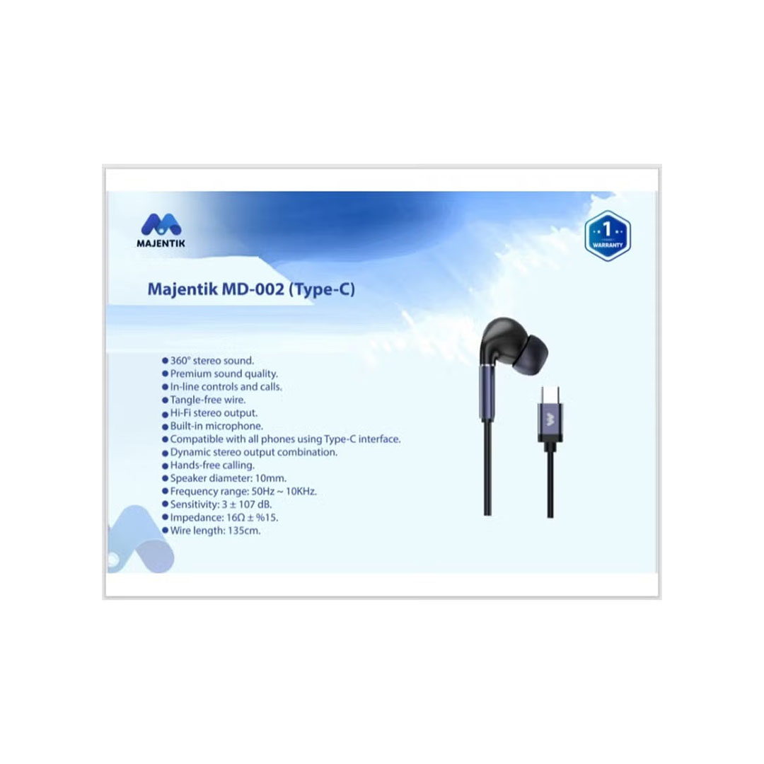 سماعة أذن سلكية تايب سي من ماجينتك - MD-002