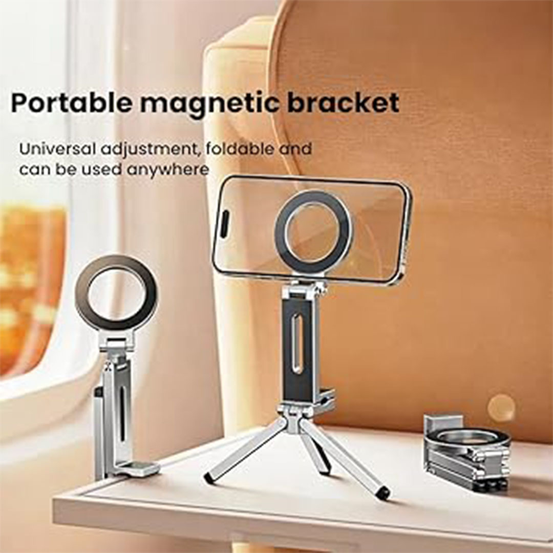 حامل ثلاثي مغناطيسي MagSafe للجيب - فضي