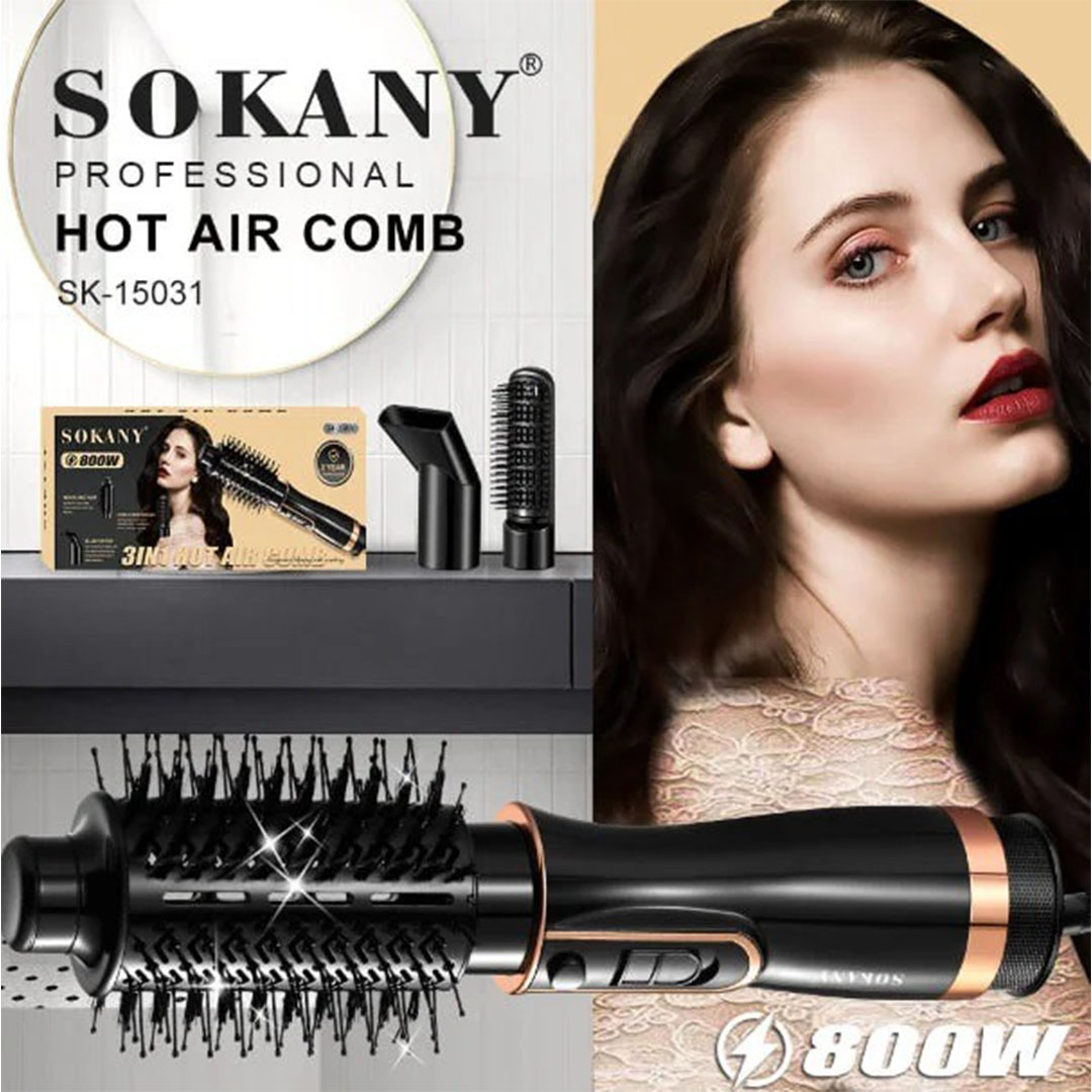 فرشة تجفيف الشعر من سوكاني - أسود - sk-15033