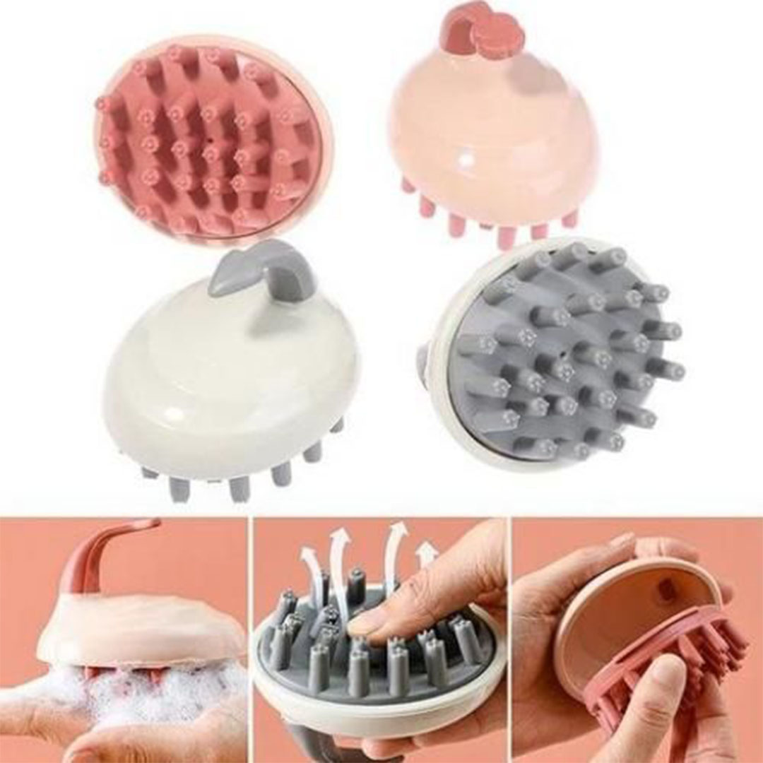 فرشاة سيليكون لتدليك فروة الرأس - 3 قطع