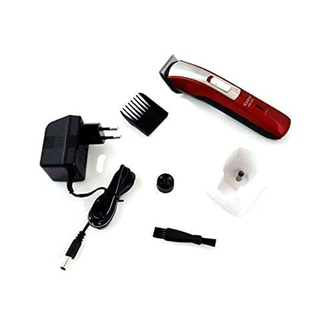 Km-2511 ماكينة حلاقة الشعر قابلة للشحن - أحمر