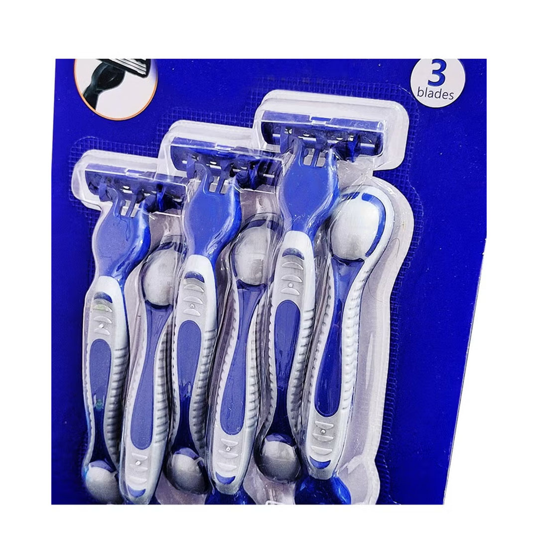 مجموعة شفرات حلاقة للرجال بشفرات ثلاثية - 6 قطع