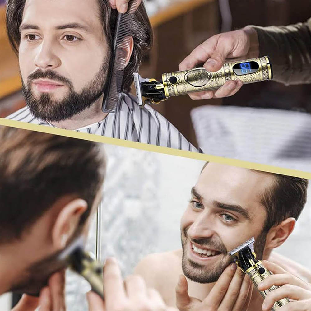 CR-43 ماكينة حلاقة الشعر قابلة للشحن - ذهبى