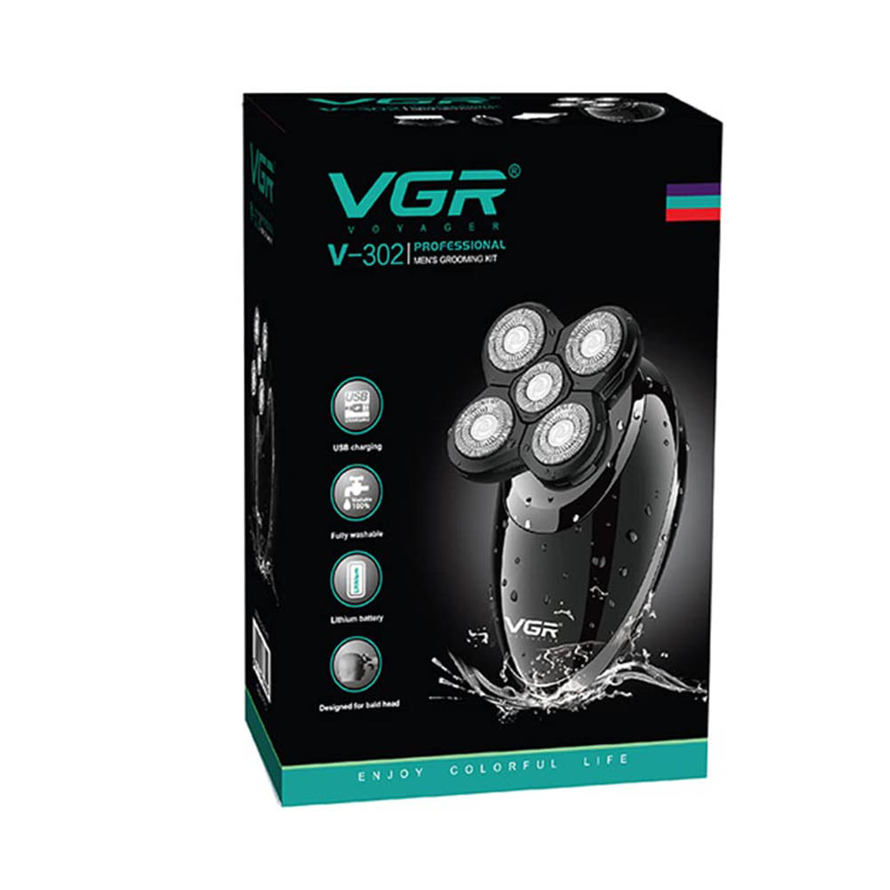 V-302 ماكينة حلاقة قابلة للشحن - أسود