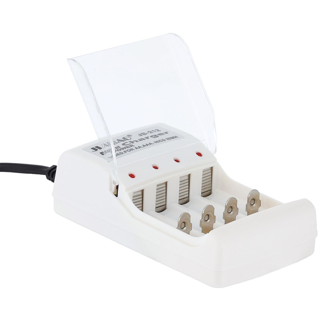 JB-212 شاحن بطاريات مع 4 بطاريات