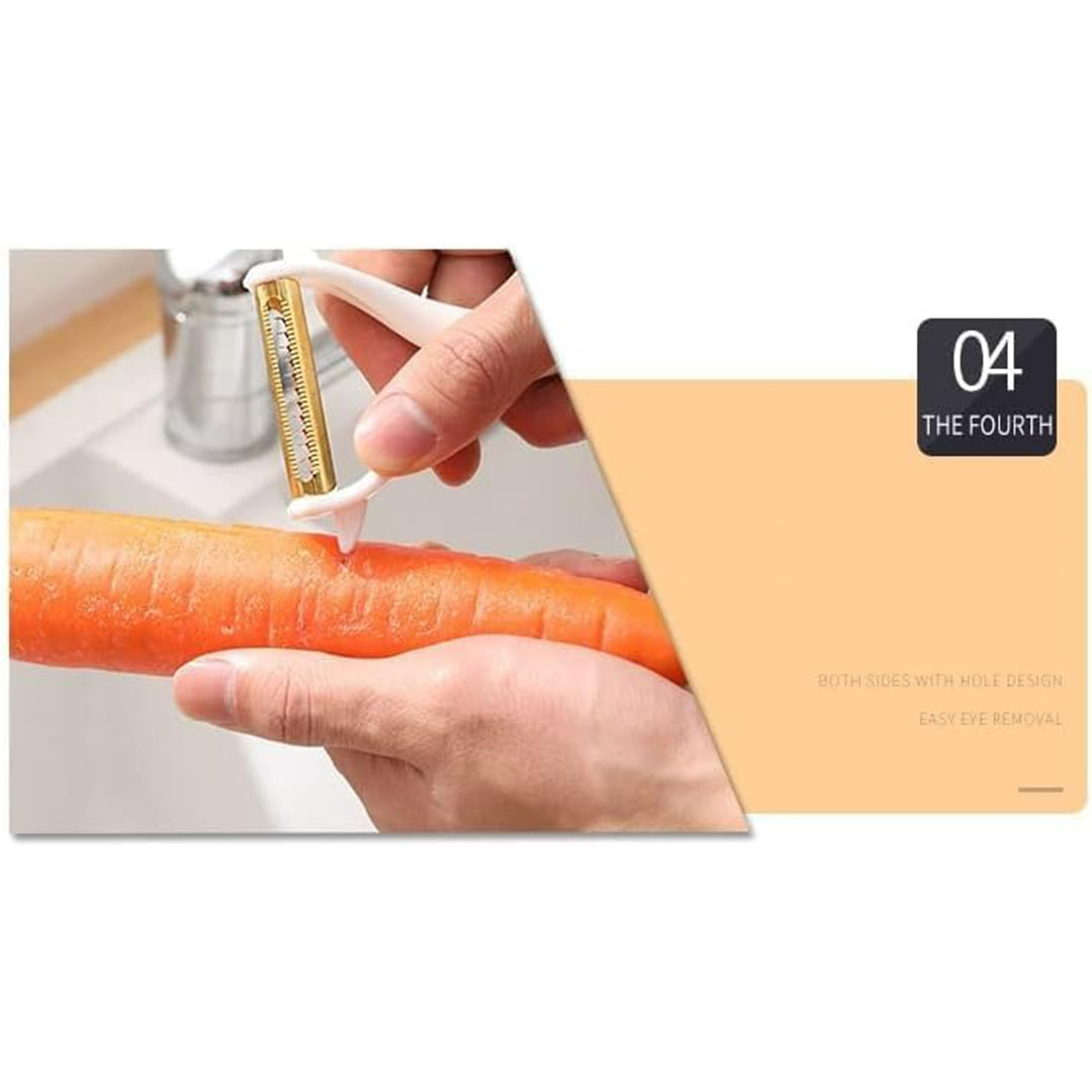 مقشرة خضروات وفواكة 3*1 - أبيض