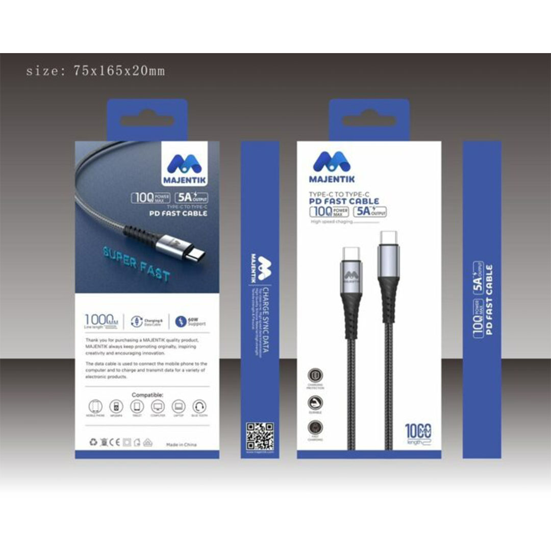 كابل شحن سريع Type-C - 1 متر - أسود