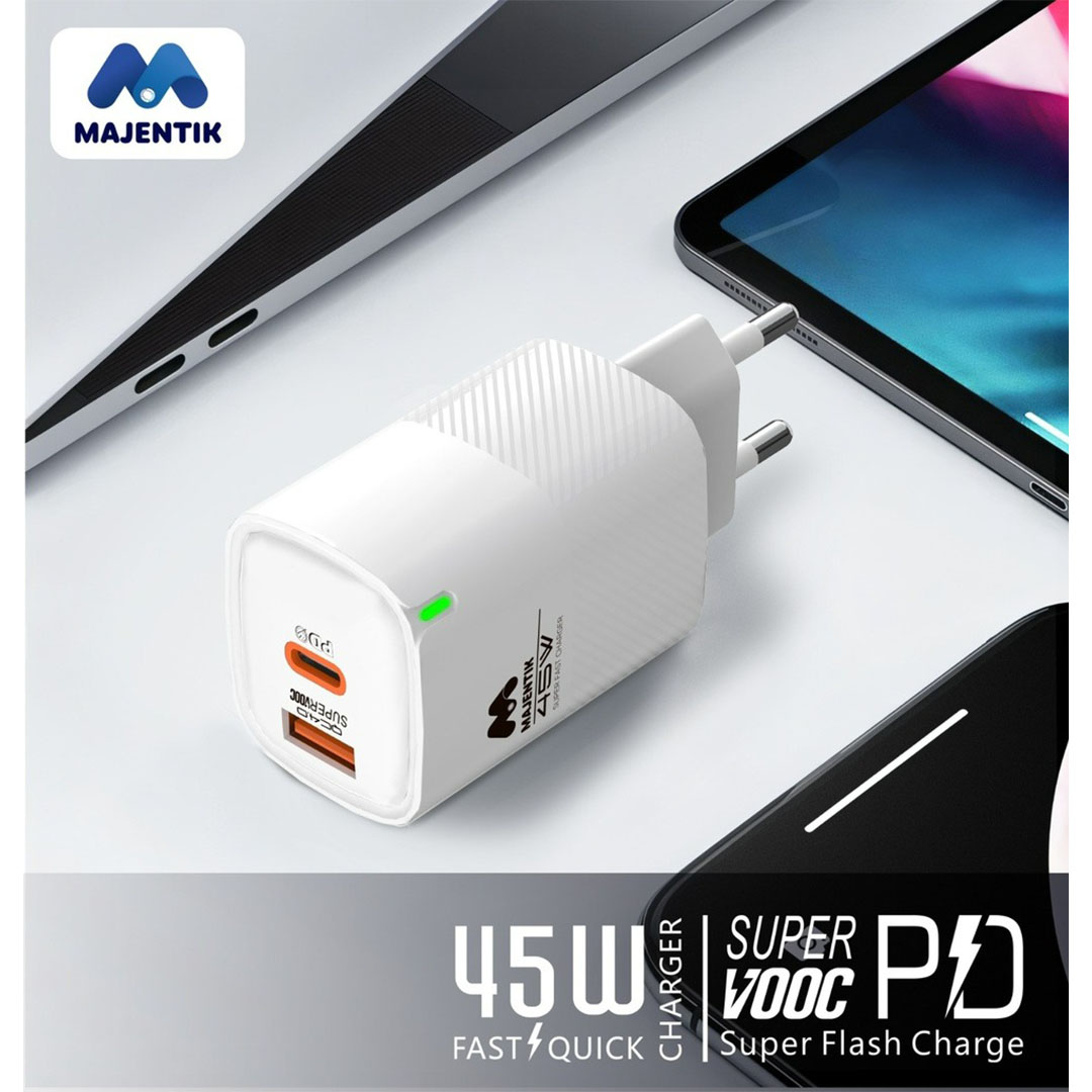 MC-004 رأس شاحن سريع - 45 وات - أبيض