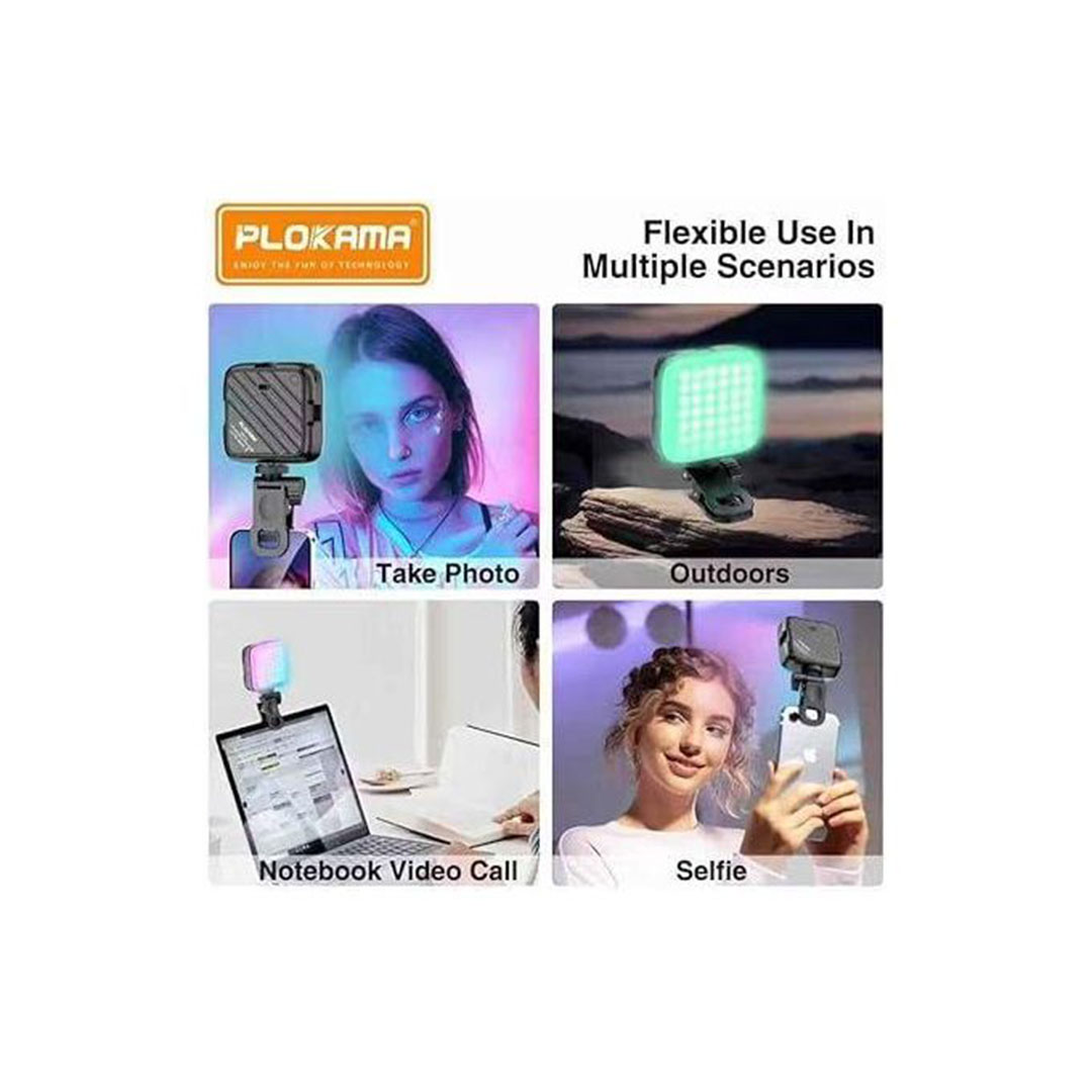 رينج لايت بلوكاما مع مشبك هاتف صغير بـ 12 لون - U80 Pro