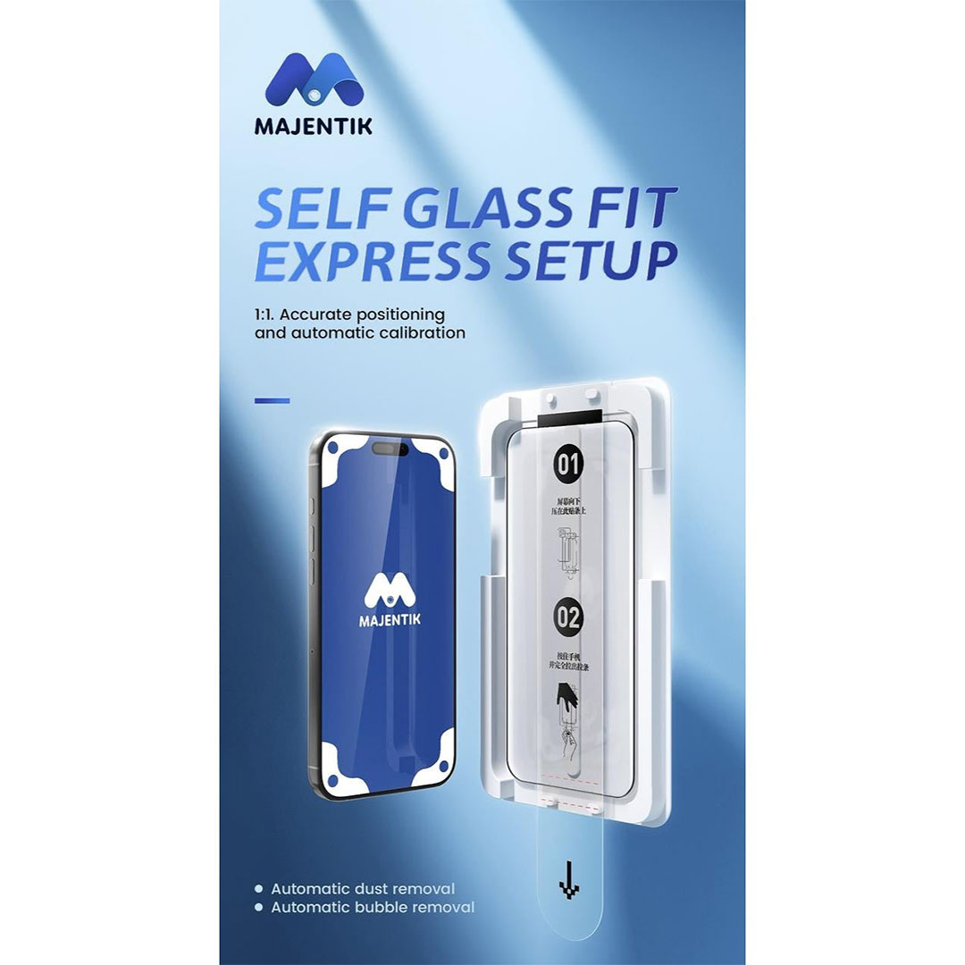 سكرين هاتف زجاج ذاتية التركيب لايفون 15 بلاس