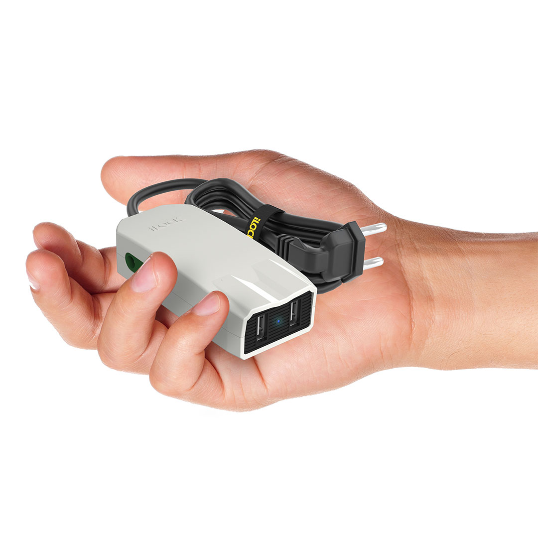 شاحن ميني برو سريع - 4 منافذ اي لوك - 1.5 متر