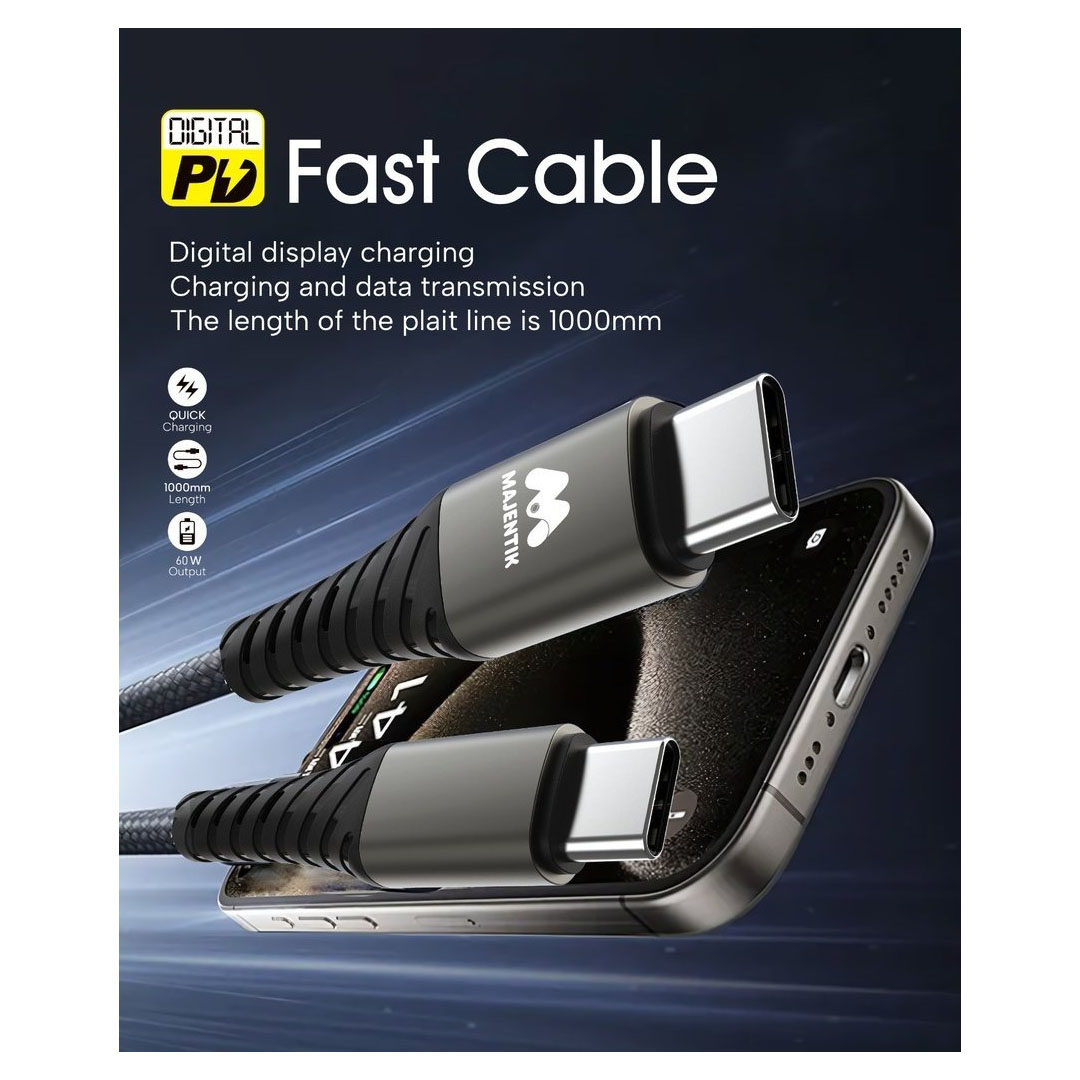 ماجينتيك كابل شحن Type-C إلى Type-C - أسود - 1 متر - CL-001