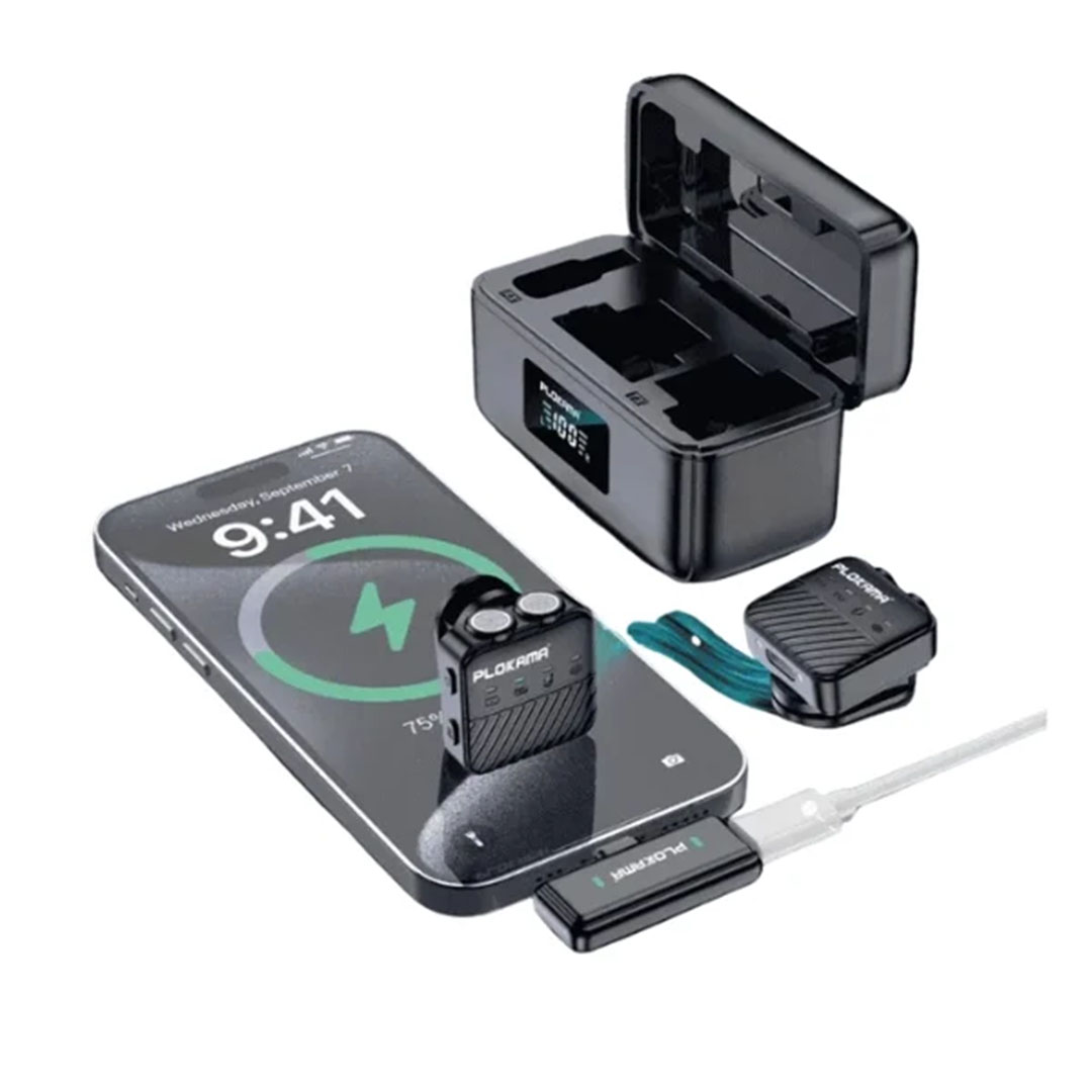 VM80 بلوكاما ميكروفون لاسلكي مزدوج - أسود