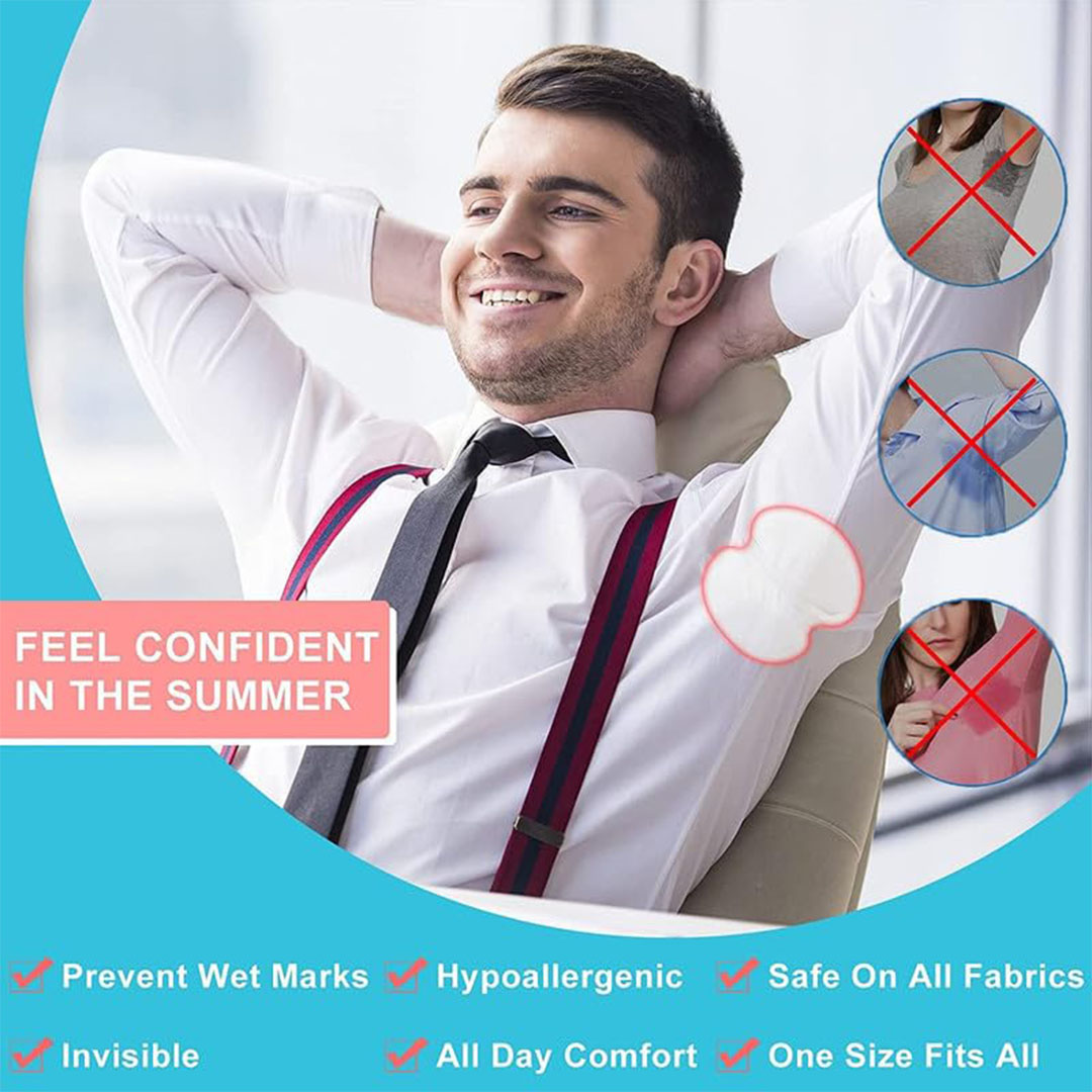 لصقات مضادة للتعرق للرجال والنساء - 12 قطعة