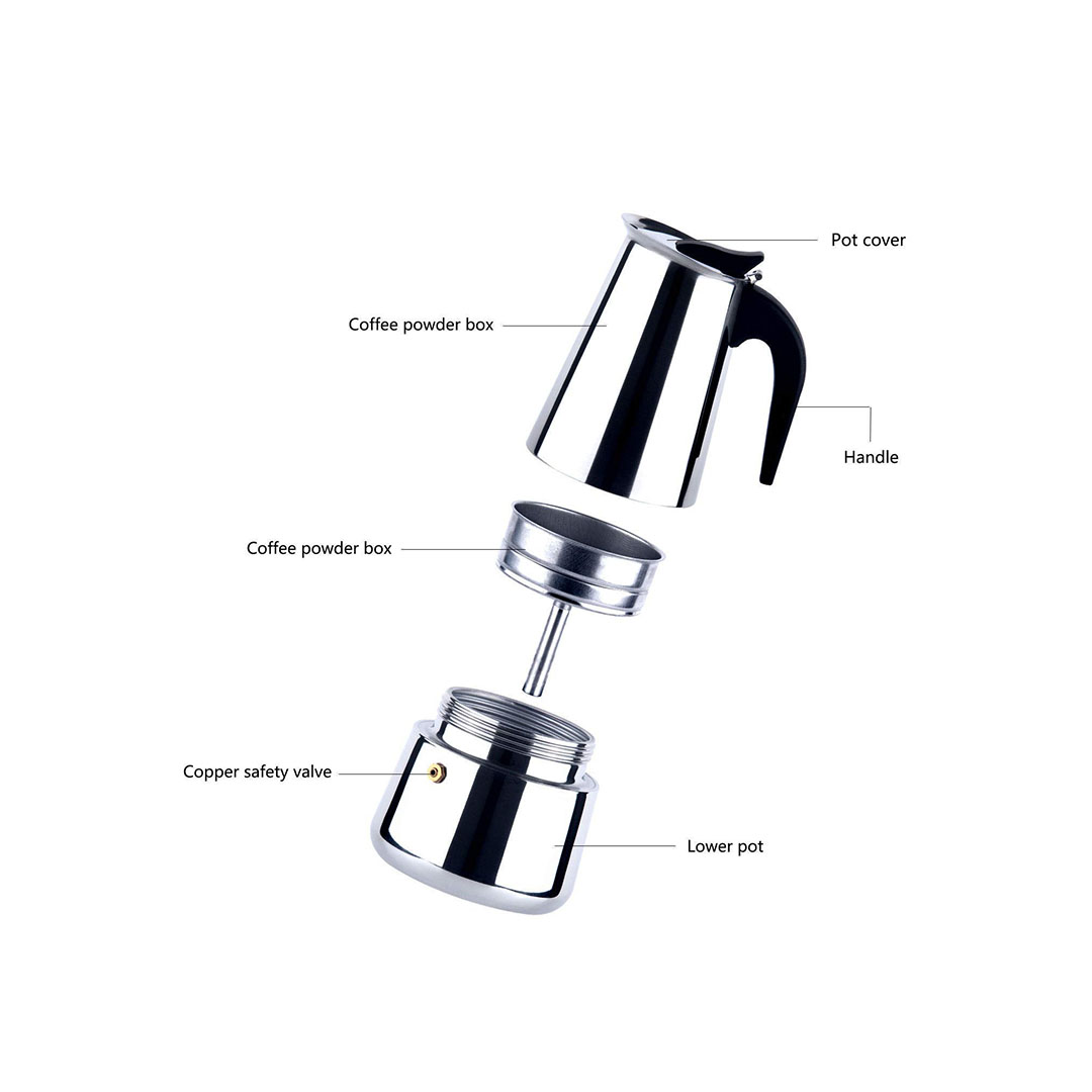 ماكينة تحضير القهوة ستانلس - 200 مل