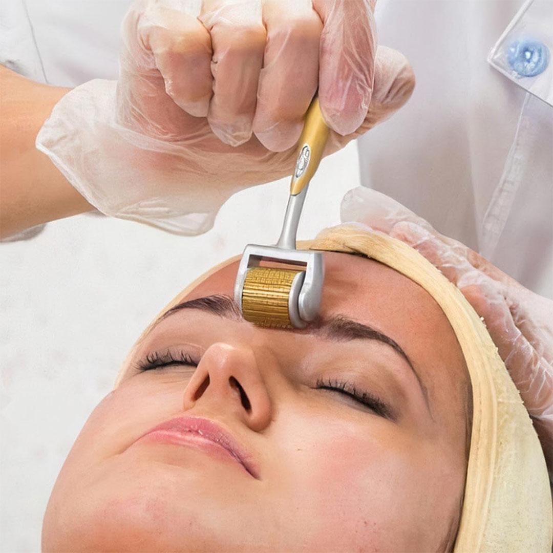 ديرما رولر ذهبي 1 + إبرة بثور هدية