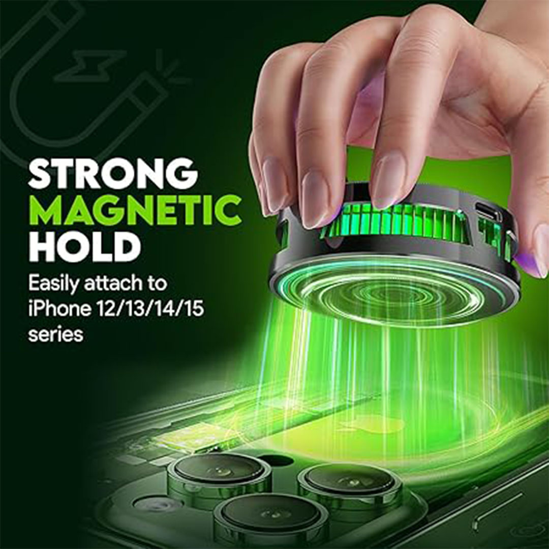 V1 مبرد للهاتف المحمول 15W - 3 أوضاع تبريد + عرض درجة الحرارة