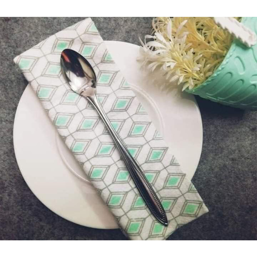 ملاعق فواكه كوكتيل 12 قطعة ستانلس بمقبض طويل