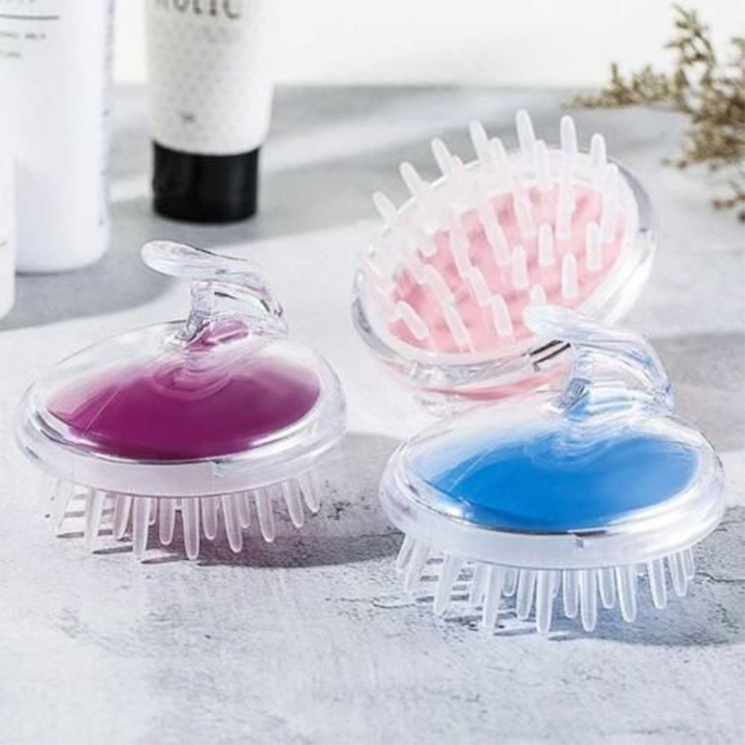 فرشاة سيليكون لتدليك فروة الرأس - 3 قطع