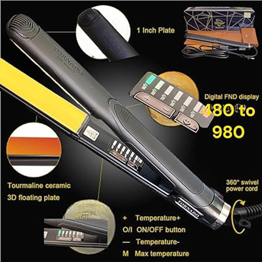 مكواة شعر تورنيدو جولد الاحترافيه 2*1 - 980 درجه