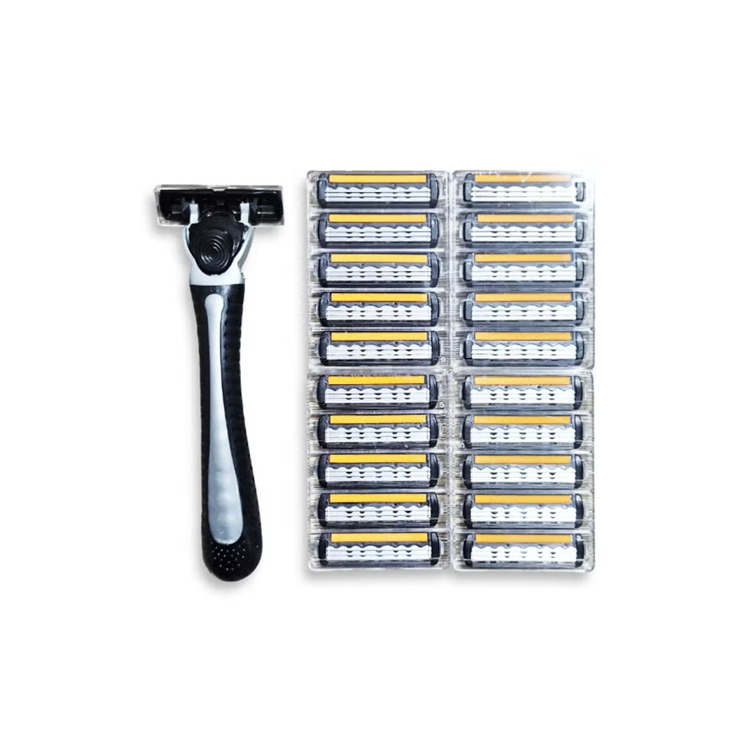 مجموعة ماكينة حلاقة ثلاثية الشفرات مع 21 خرطوشة - WT202540