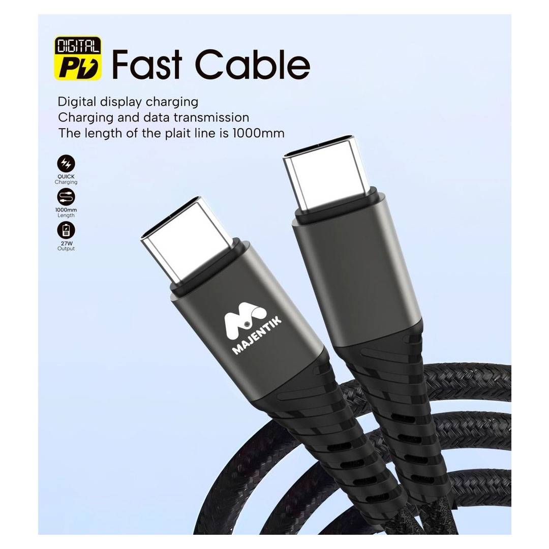 ماجينتيك كابل شحن Type-C إلى Type-C - أسود - 1 متر - CL-001