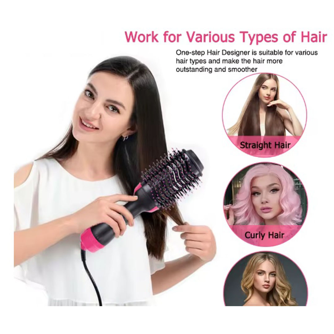 فرشاة تجفيف الشعر 2 في 1 لتصفيف الشعر وان ستيب