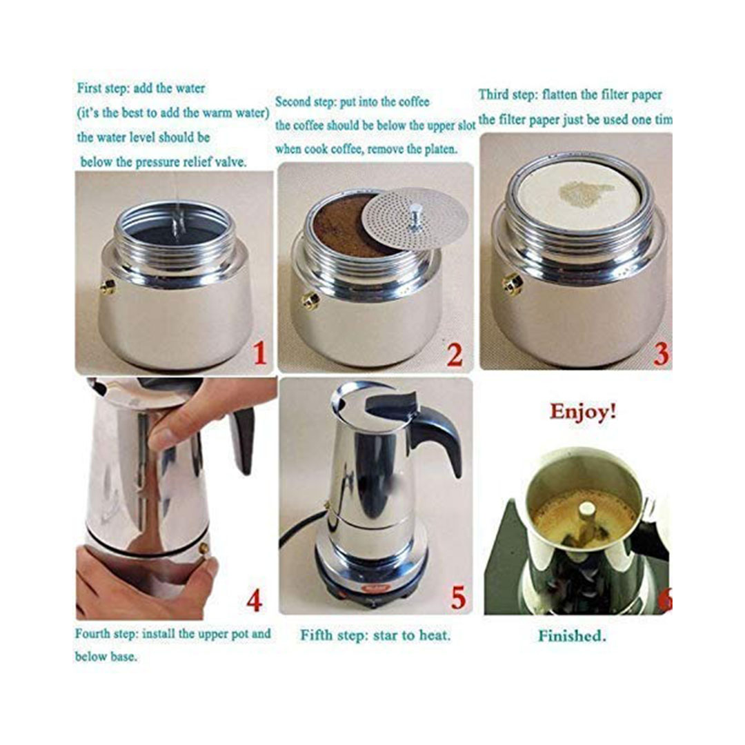 ماكينة تحضير القهوة ستانلس - 200 مل