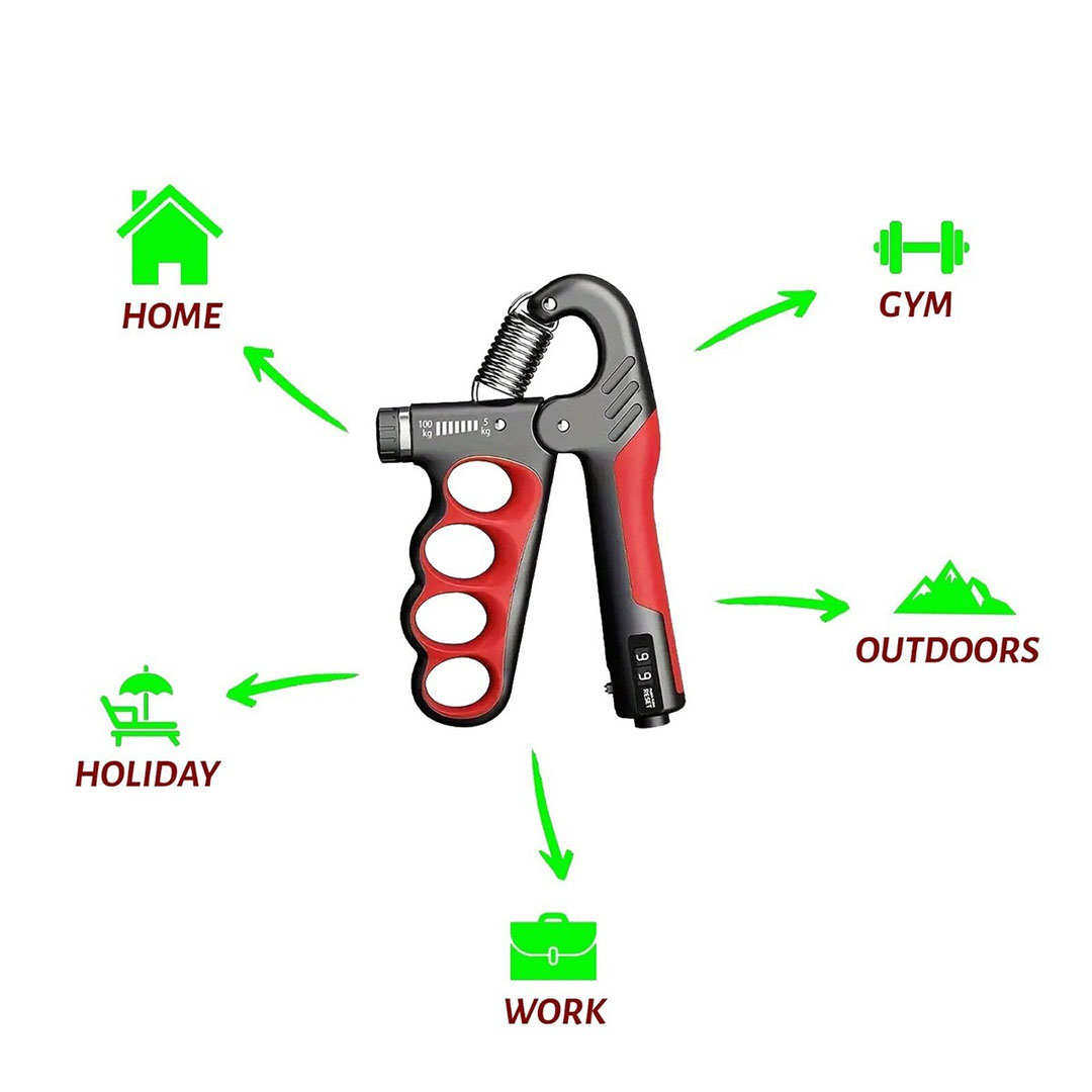 جهاز تدريب قوة قبضة اليد مع عدّاد ذكي – مانع للانزلاق