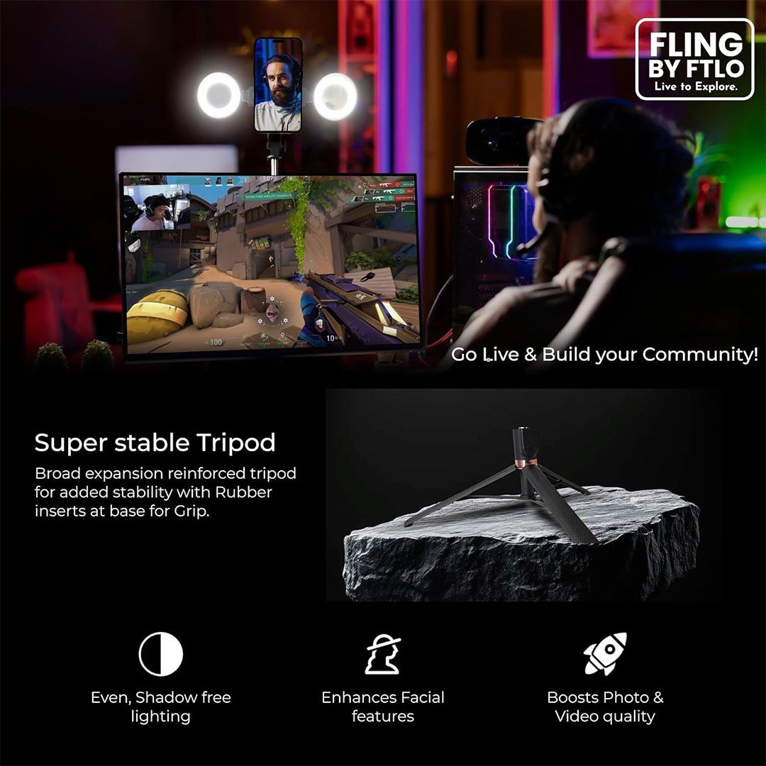 ترايبود و رينج لايت Live-K9 Pro من بلوكاما - 170 سم